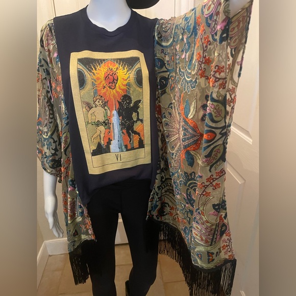 Custom One-of-a kind Smashing Pumpkins Poncho Top - Picture 5 of 6